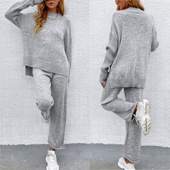 GET YOUR COMFY ON 2 piece Sweater & Pant Knit Swea - Picture 2 of 6